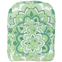 Floral-green-mandala-white Full Print Backpack by Vaneshart