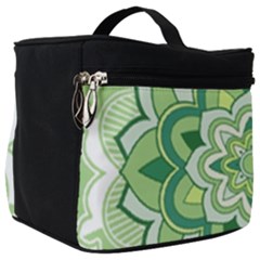 Floral-green-mandala-white Make Up Travel Bag (big) by Vaneshart