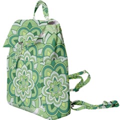 Floral-green-mandala-white Buckle Everyday Backpack by Vaneshart