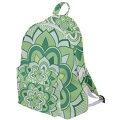 Floral-green-mandala-white The Plain Backpack by Vaneshart