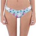 Classy-swan-pattern Reversible Hipster Bikini Bottoms View3