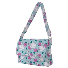 Classy-swan-pattern Full Print Messenger Bag (m)