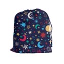 Colorful-background-moons-stars Drawstring Pouch (XL) View1