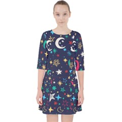 Colorful-background-moons-stars Pocket Dress by Vaneshart