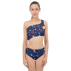 Colorful-background-moons-stars Spliced Up Two Piece Swimsuit by Vaneshart