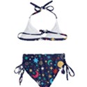 Colorful-background-moons-stars Kids  Classic Bikini Set View2