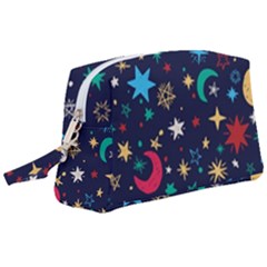 Colorful-background-moons-stars Wristlet Pouch Bag (large) by Vaneshart