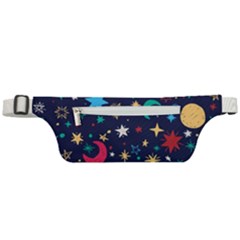 Colorful-background-moons-stars Active Waist Bag