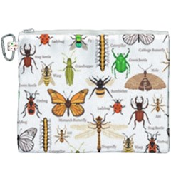 Insects Seamless Pattern Canvas Cosmetic Bag (xxxl) by Vaneshart