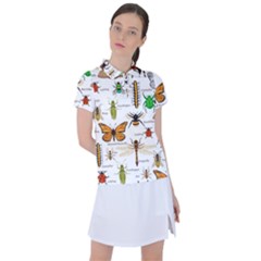 Insects Seamless Pattern Women s Polo Tee