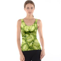 Seamless Pattern With Green Leaves Tank Top by Vaneshart