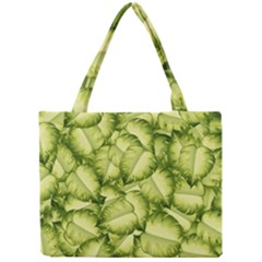 Seamless Pattern With Green Leaves Mini Tote Bag by Vaneshart