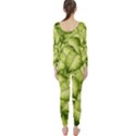 Seamless pattern with green leaves Long Sleeve Catsuit View2