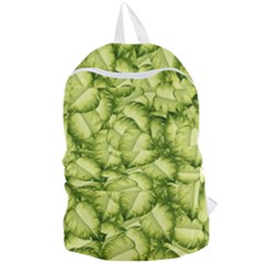 Seamless Pattern With Green Leaves Foldable Lightweight Backpack by Vaneshart