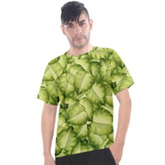 Seamless Pattern With Green Leaves Men s Sport Top by Vaneshart