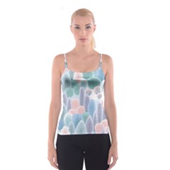 Abstract-seamless-pattern-with-winter-forest-background Spaghetti Strap Top by Vaneshart