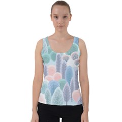 Abstract-seamless-pattern-with-winter-forest-background Velvet Tank Top by Vaneshart