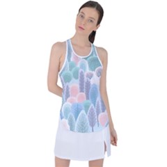 Abstract-seamless-pattern-with-winter-forest-background Racer Back Mesh Tank Top by Vaneshart