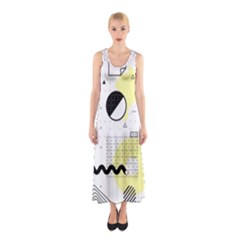 Graphic Design Geometric Background Sleeveless Maxi Dress by Vaneshart