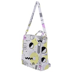 Graphic Design Geometric Background Crossbody Backpack by Vaneshart