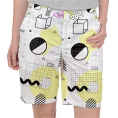 Graphic Design Geometric Background Pocket Shorts by Vaneshart