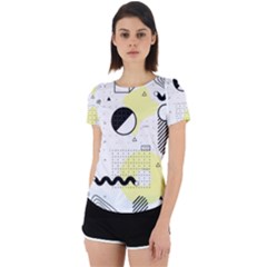 Graphic Design Geometric Background Back Cut Out Sport Tee