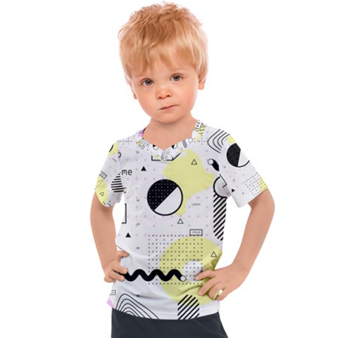 Graphic Design Geometric Background Kids  Sports Tee by Vaneshart