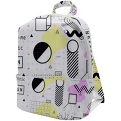 Graphic Design Geometric Background Zip Up Backpack