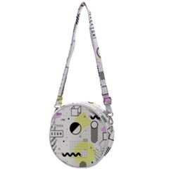 Graphic Design Geometric Background Crossbody Circle Bag