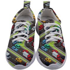 Urban-cars-seamless-texture-isometric-roads-car-traffic-seamless-pattern-with-transport-city-vector- Kids Athletic Shoes