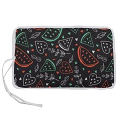 Seamless-vector-pattern-with-watermelons-mint -- Pen Storage Case (m)