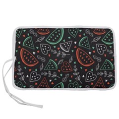 Seamless-vector-pattern-with-watermelons-mint -- Pen Storage Case (l)