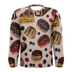 Seamless-pattern-with-sweet-cakes-berries Men s Long Sleeve Tee