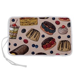 Seamless-pattern-with-sweet-cakes-berries Pen Storage Case (S)