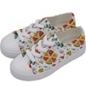 Seamless-hipster-pattern-with-watermelons-mint-geometric-figures Kids  Low Top Canvas Sneakers View2