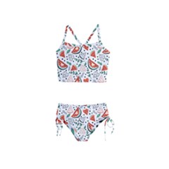 Seamless-vector-pattern-with-watermelons-mint Girls  Tankini Swimsuit by Vaneshart