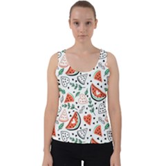 Seamless-vector-pattern-with-watermelons-mint Velvet Tank Top by Vaneshart