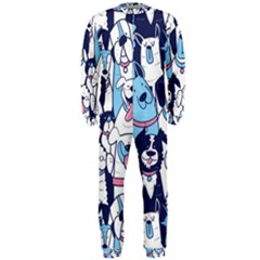 Dogs-seamless-pattern Onepiece Jumpsuit (men)  by Vaneshart