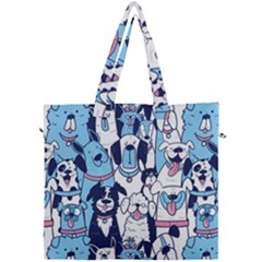 Dogs-seamless-pattern Canvas Travel Bag by Vaneshart