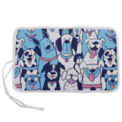 Dogs-seamless-pattern Pen Storage Case (l)