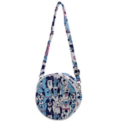 Dogs-seamless-pattern Crossbody Circle Bag by Vaneshart