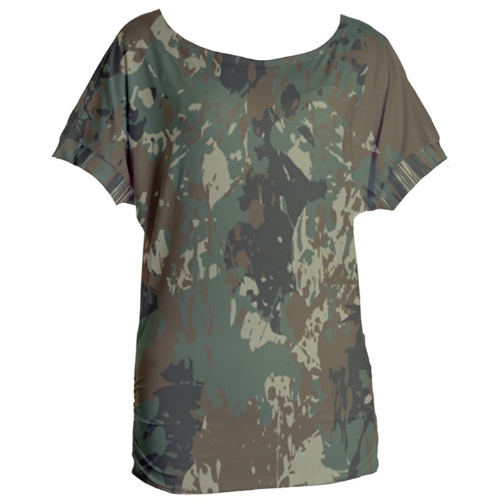 Camouflage-splatters-background Women s Oversized Tee