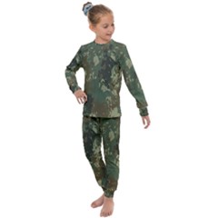 Camouflage-splatters-background Kids  Long Sleeve Set  by Vaneshart