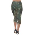 Camouflage-splatters-background Lightweight Velour Capri Leggings  View2