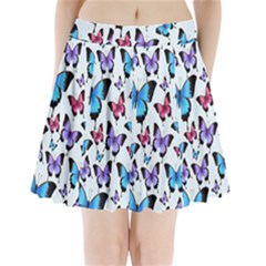 Decorative-festive-trendy-colorful-butterflies-seamless-pattern-vector-illustration Pleated Mini Skirt by Vaneshart