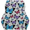 Decorative-festive-trendy-colorful-butterflies-seamless-pattern-vector-illustration Car Seat Velour Cushion  View1