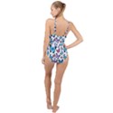 Decorative-festive-trendy-colorful-butterflies-seamless-pattern-vector-illustration High Neck One Piece Swimsuit View2