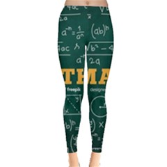 Realistic-math-chalkboard-background Leggings  by Vaneshart