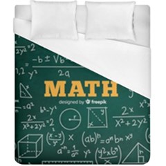 Realistic-math-chalkboard-background Duvet Cover (california King Size) by Vaneshart