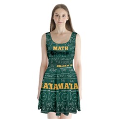 Realistic-math-chalkboard-background Split Back Mini Dress  by Vaneshart